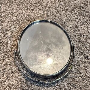 Round Silver Vanity Mirror